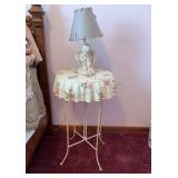 Bedside table & Lamp 15x15x27