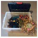 Tote of Mixed Home / Holiday Decor