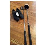Gold Putters & 8.5 Golf Shoes