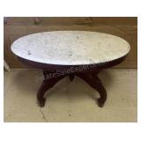 Marble Top Table 21.5x33.5x17.5 inches tall