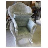 Wood Wicker Rocker