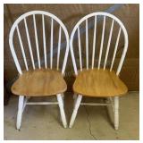 Pair of Wood Dining Chairs
