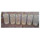 Clear glass 20oz. Ball jars. No lids.