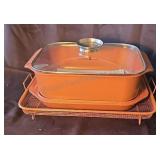 ,Copper Chef cook set. New. Roaster w/lid,  13x9