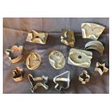 Vintage steel cookie cutters.