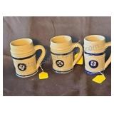 Williamsburg salt glazed cobalt blue ceramic mugs