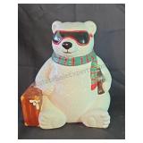 Coca-Cola bear cookie jar. Some chips on