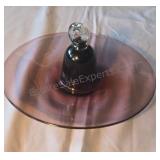 Purple glass desert plate. 9ï¿½ins
