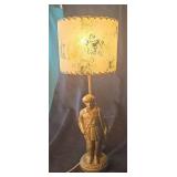 Vintage Davy Crockett statue table lamp. Original