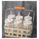Faux Mason jar drink caddy. 1qt jars.