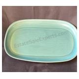 Russell Wright teal glazed ceramic tray. 13ï¿½x9.