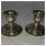 Columbia sterling weighed candle holders. 2ï¿½x3.