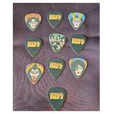 KISS collectable guitar picks.  10ct.