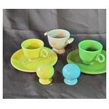 Miscellaneous Fiesta ware dishes. All pieces