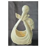 Haeger ceramic stork baby vase. 8ï¿½ins.