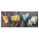 Ceramic animal shaped baby vases