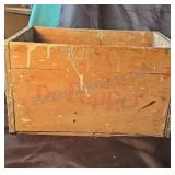 Dr. Pepper bottle crate. Scattered with paint.