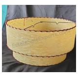 MCM Lamp shade. Fiberglass parchment with red