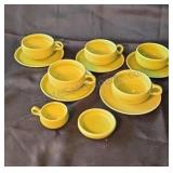 Russell Wright cups and saucers. Includes one