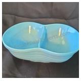Vintage Marcrest divided serving bowls. 10ï¿½ï¿½8ï¿½3.