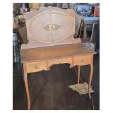 Antique vanity with close-up mirror. 39x19x52.
