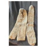 Silver mink pelt strips.