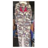 Vintage silk one piece pajamas with penguin and