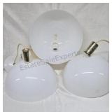 Ceiling lamps. Plastic dome. 14ins.