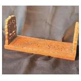 Hand craved adjustable wooden book rack. Made in
