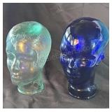 Glass display heads. Life size.