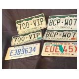 Auto license plates.