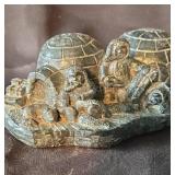 Wolf Original soapstone craved Eskimo village.