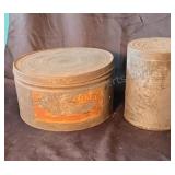 Steel tins with lids. 12x7 and 7x9.