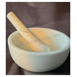 Lillian Vernon ceramic Pestle & Mortar set.