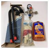 Boating gear. Tow rope, bilge cleaner, snorkles