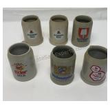 Stoneware beer steins made in Germany.