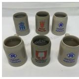 Stoneware beer steins made in Germany.