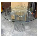 Modern Glass Breakfast Table 39x28 inches tall