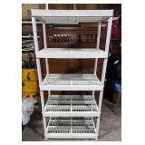 5 Tier Plastic Shelf 24x36x72 inches tall