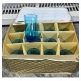 Set of 11 Blue Glasses
