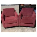 Swiveling Matching Natuzzi Arm Chairs