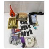 Assorted hardware and oscillating saw blades for