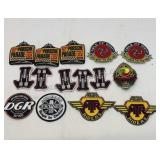 Vintage automotive iron on embroidery patches.