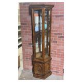 Lighted Curio Cabinet W / 3 glass Shelves