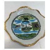 Nice gold rimmed, bowl and ashtray.