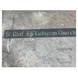 Metal Cutout Church Sign 5.75x41 inches long