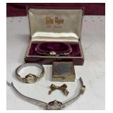Gold Filled pin, womenï¿½s watches & pill box