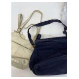 White purse is genuine leather. 2 used purses.