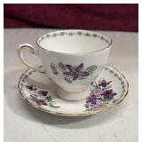 vintage Plant Tuscan bone china teacup and saucer