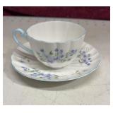 Gorgeous SHELLEY Blue Rock Cup & Saucer Fine Bone